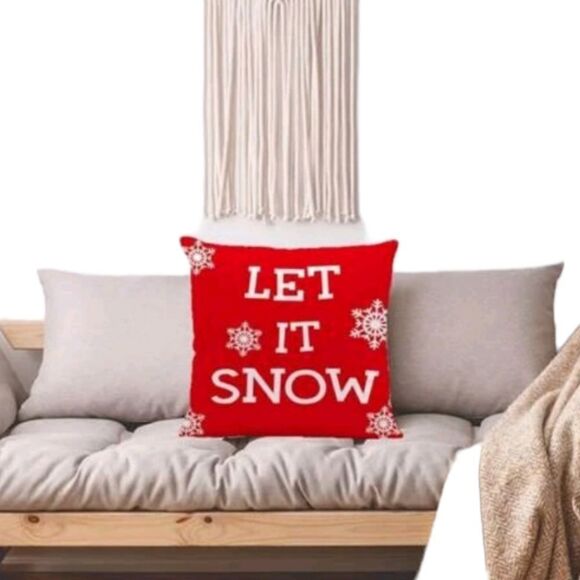 Let it Snow ❄ Pillow Cover - Picture 4 of 4